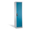 C+P Werkzeugschrank mit Drehtür, innen 4 Böden, H1950xB500xT400mm Front Lichtblau Korpus Lichtgrau