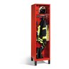 C+P Feuerwehrschrank Evolo mit Wertfach, 1 Abteil, H1850xB520xT600mm Korpus Feuerrot