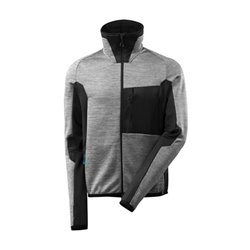 Mascot Fleecepullover mit Reißverschluss Microfleecejacke grau-meliert/schwarz