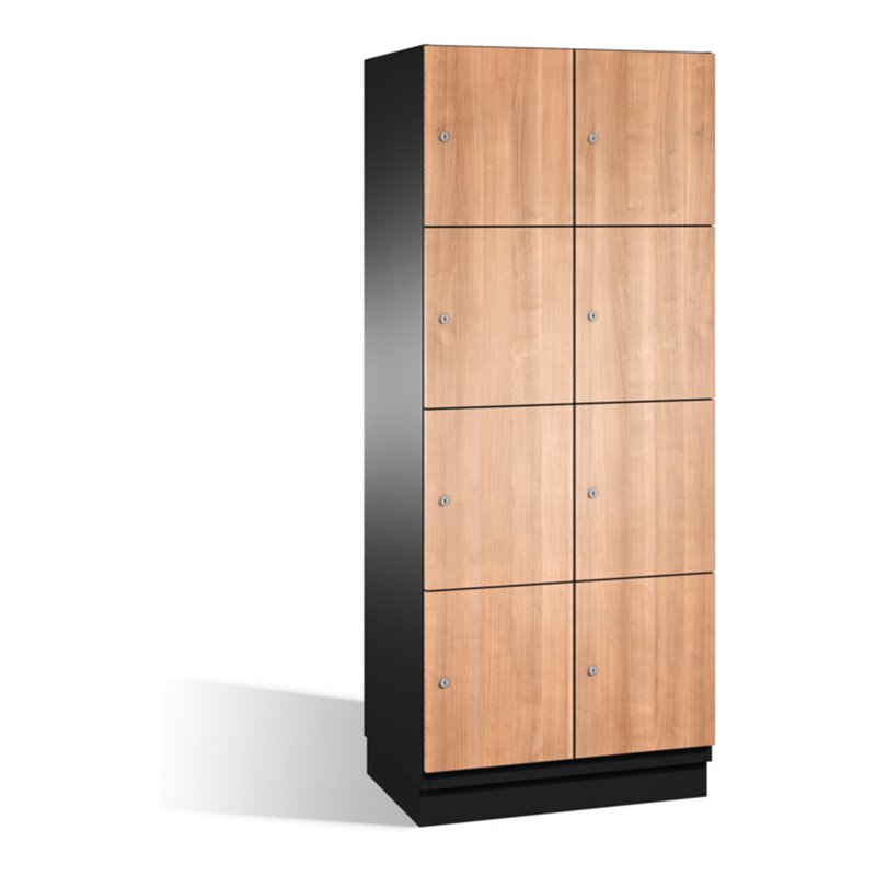C+P Fächerschrank Cambio auf Sockel, 8 Fächer, H1950xB800xT525mm Korpus Schwarzgrau