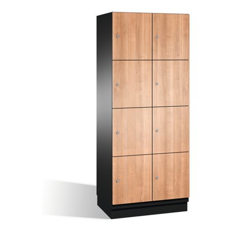 C+P Fächerschrank Cambio auf Sockel, 8 Fächer, H1950xB800xT525mm Korpus Schwarzgrau
