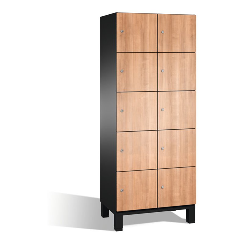 C+P Fächerschrank Cambio auf Füßen, 10 Fächer, H1980xB800xT525mm Korpus Schwarzgrau