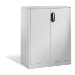 C+P Akten-Sideboard Acurado mit Drehtüren, 3 Ordnerhöhen, H1200xB930xT400mm Weißaluminium