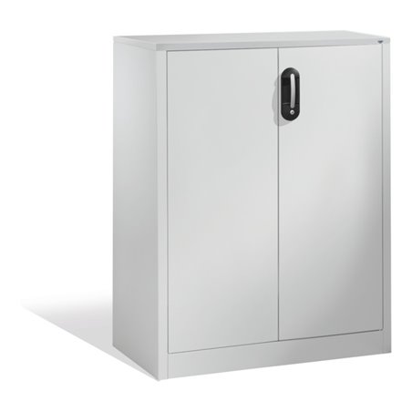 C+P Akten-Sideboard Acurado mit Drehtüren, 3 Ordnerhöhen, H1200xB930xT400mm Weißaluminium