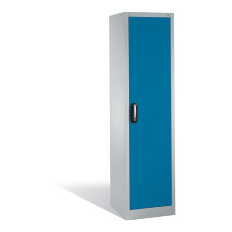C+P Werkzeugschrank mit Drehtür, innen 4 Böden, H1950xB500xT500mm Front Lichtblau Korpus Lichtgrau