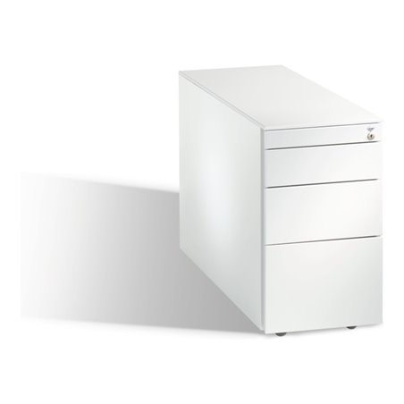 C+P Rollcontainer Asisto Small M/2/3/4, H570xB330xT800mm Front Reinweiß Korpus Reinweiß