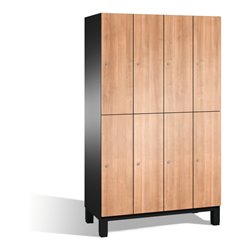 C+P Doppelstockspind Cambio auf Füßen, 8 Fächer, H1980xB1200xT525mm Korpus Schwarzgrau