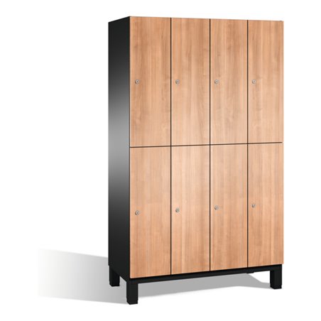 C+P Doppelstockspind Cambio auf Füßen, 8 Fächer, H1980xB1200xT525mm Korpus Schwarzgrau