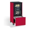 C+P Kühlschrank-Caddy Asisto mit Abfallsammler, H1150xB500xT600mm Himbeerrot