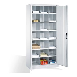 C+P Aktenschrank Acurado mit Drehtüren, innen 21 Gefache, H1950xB930xT400mm Front Reinweiß Korpus Reinweiß