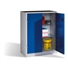 C+P Schwerlast-Beistellschrank mit Drehtüren, innen 2 Böden, H1200xB930xT500mm Front Enzianblau Korpus Lichtgrau