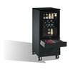 C+P Kühlschrank-Caddy Asisto für Cappuccino- und Lungo-Tassen, H1150xB500xT600mm Schwarzgrau