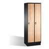 C+P Umkleidespind Evolo auf Sockel, 2 Abteile, H1800xB600xT500mm Korpus Schwarzgrau