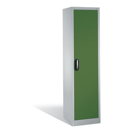 C+P Werkzeugschrank mit Drehtür, innen 4 Böden, H1950xB500xT500mm Front Resedagrün Korpus Lichtgrau