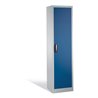 C+P Werkzeugschrank mit Drehtür, innen 4 Böden, H1950xB500xT400mm Front Enzianblau Korpus Lichtgrau