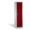 C+P Werkzeugschrank mit Drehtür, innen 4 Böden, H1950xB500xT500mm Front Rubinrot Korpus Lichtgrau