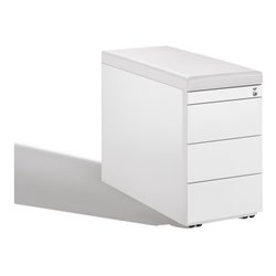 C+P Sitzcontainer Asisto Small M/3/3/3, H570xB330xT800mm Front Reinweiß Korpus Reinweiß