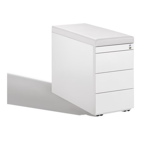 C+P Sitzcontainer Asisto Small M/3/3/3, H570xB330xT800mm Front Reinweiß Korpus Reinweiß