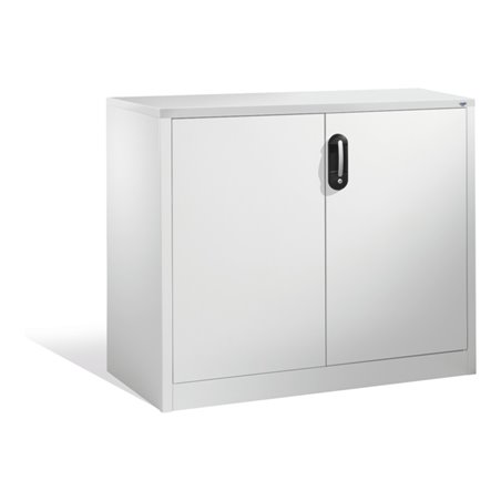 C+P Akten-Sideboard Acurado mit Drehtüren, 2 Ordnerhöhen, H1000xB1200xT500mm Front Lichtgrau Korpus Lichtgrau