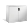 C+P Akten-Sideboard Acurado mit Drehtüren, 2 Ordnerhöhen, H1000xB1200xT500mm Front Lichtgrau Korpus Lichtgrau