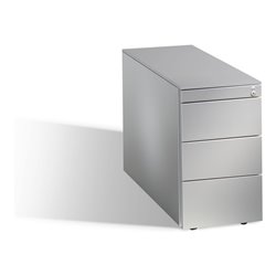 C+P Rollcontainer Asisto Small M/3/3/3, H570xB330xT800mm Weißaluminium