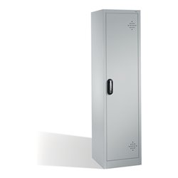 C+P Umweltschrank mit Drehtür, 4 Polyethylen-Wannen, H1950xB500xT500mm Front Lichtgrau Korpus Lichtgrau