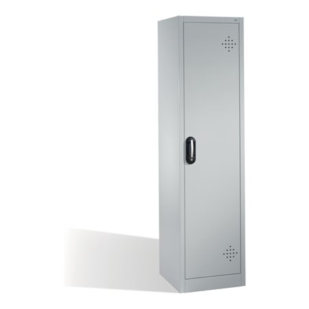 C+P Umweltschrank mit Drehtür, 4 Polyethylen-Wannen, H1950xB500xT500mm Front Lichtgrau Korpus Lichtgrau