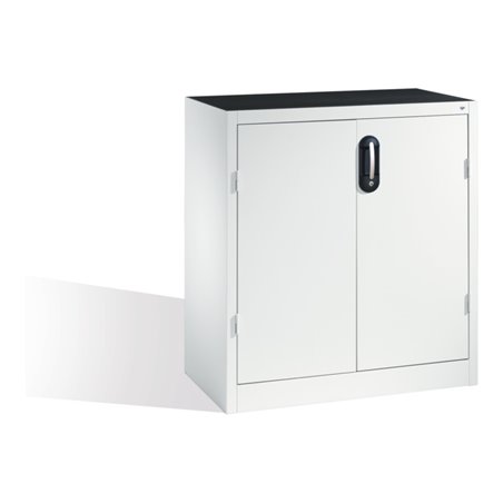 C+P Schwerlast-Beistellschrank mit Drehtüren, innen 1 Boden, H1000xB930xT500mm Front Lichtgrau Korpus Lichtgrau