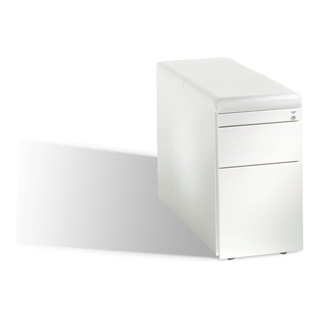 C+P Sitzcontainer Asisto Small M/3/6 mit Hängerahmen, H570xB330xT800mm Front Reinweiß Korpus Reinweiß