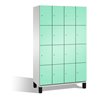 C+P Fächerschrank Cambio auf Füßen, 16 Fächer, H1980xB1200xT525mm Front Lichtgrün Korpus Lichtgrau