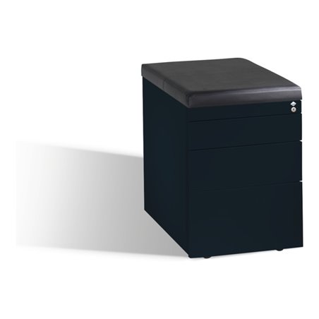 C+P Sitzcontainer Asisto M/2/3/4, H570xB430xT600mm Schwarzgrau