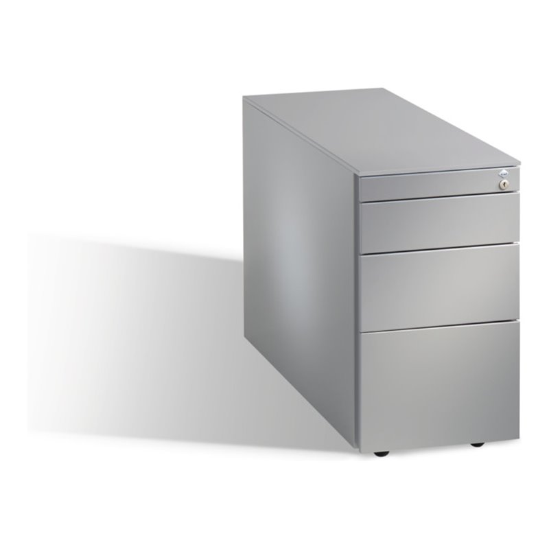 C+P Rollcontainer Asisto Small M/2/3/4, H570xB330xT800mm Weißaluminium