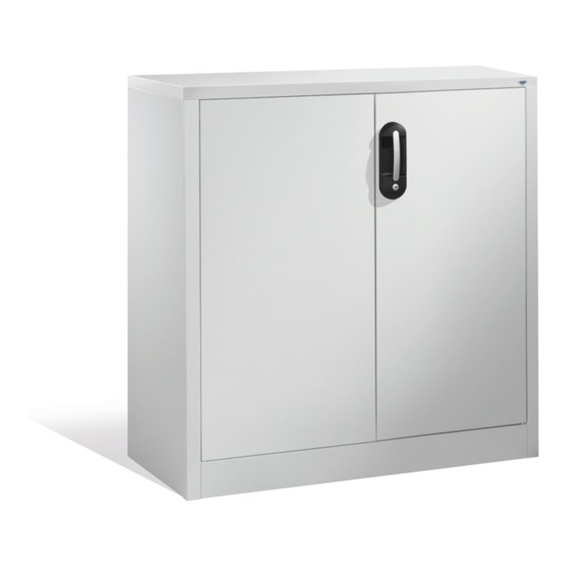 C+P Akten-Sideboard Acurado mit Drehtüren, 2 Ordnerhöhen, H1000xB930xT400mm Weißaluminium