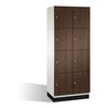 C+P Fächerschrank Cambio auf Sockel, 8 Fächer, H1950xB800xT525mm, Reinweiß/Wenge