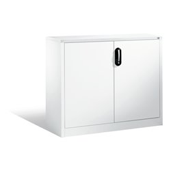 C+P Akten-Sideboard Acurado mit Drehtüren, 2 Ordnerhöhen, H1000xB1200xT400mm Front Reinweiß Korpus Reinweiß