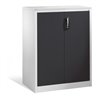 C+P Akten-Sideboard Acurado mit Drehtüren, 3 Ordnerhöhen, H1200xB930xT500mm Front Schwarzgrau Korpus Lichtgrau