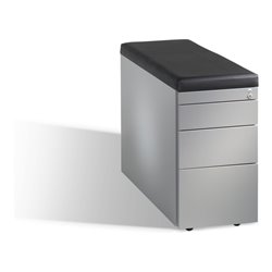 C+P Sitzcontainer Asisto Small M/2/3/4, H570xB330xT800mm Weißaluminium