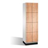 C+P Fächerschrank Cambio auf Sockel, 8 Fächer, H1950xB600xT525mm, Reinweiß/Kirsche