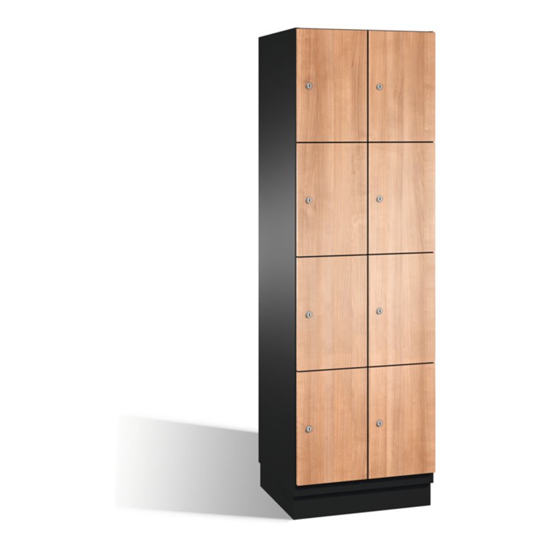 C+P Fächerschrank Cambio auf Sockel, 8 Fächer, H1950xB600xT525mm Korpus Schwarzgrau