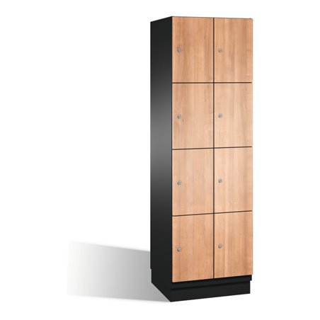 C+P Fächerschrank Cambio auf Sockel, 8 Fächer, H1950xB600xT525mm Korpus Schwarzgrau