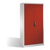 C+P Magazinschrank mit 4 Böden zur Aufnahme von Sichtlagerkästen, H1980xB1000xT420mm Front Rubinrot Korpus Lichtgrau
