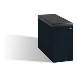 C+P Sitzcontainer Asisto Small M/3/6 mit Hängerahmen, H570xB330xT800mm Schwarzgrau