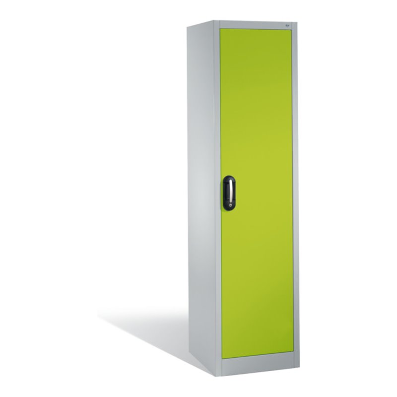 C+P Aktenschrank Acurado mit Drehtür, 5 Ordnerhöhen, H1950xB500xT500mm Front Viridingrün Korpus Lichtgrau