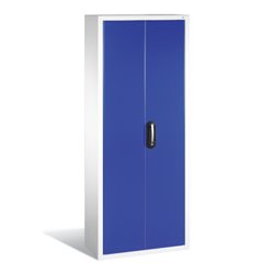 C+P Magazinschrank mit 6 Böden zur Aufnahme von Sichtlagerkästen, H1690xB700xT300mm Front Enzianblau Korpus Lichtgrau