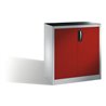 C+P Werkzeug-Beistellschrank mit Drehtüren, innen 1 Boden, H1000xB930xT400mm Front Rubinrot Korpus Lichtgrau