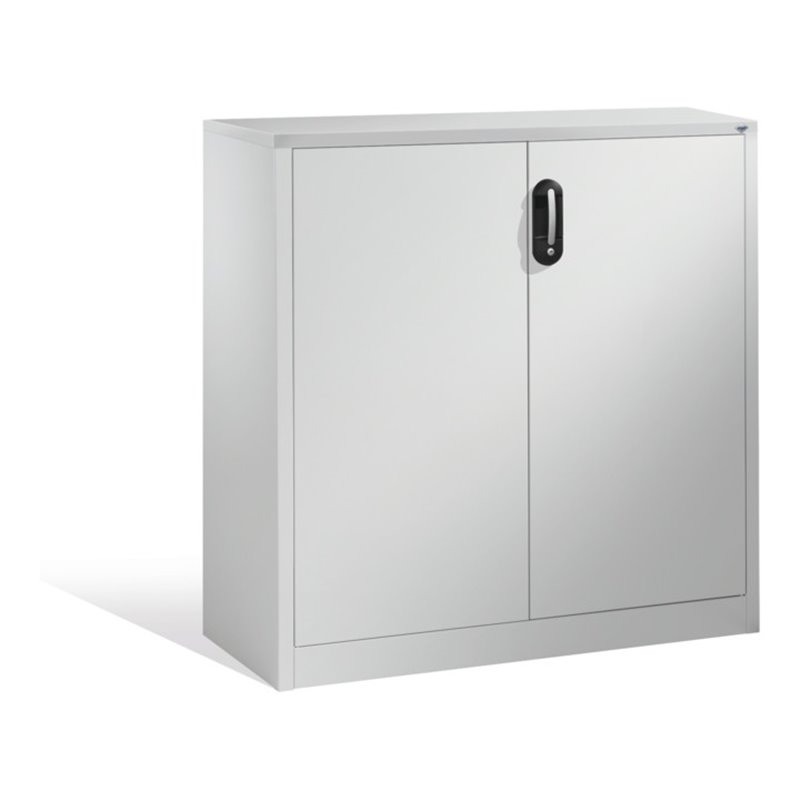 C+P Akten-Sideboard Acurado mit Drehtüren, 3 Ordnerhöhen, H1200xB1200xT400mm Weißaluminium