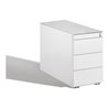 C+P Rollcontainer Asisto Small M/3/3/3, H570xB330xT800mm Front Reinweiß Korpus Reinweiß