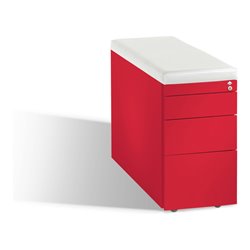 C+P Sitzcontainer Asisto Small M/2/3/4, H570xB330xT800mm Himbeerrot