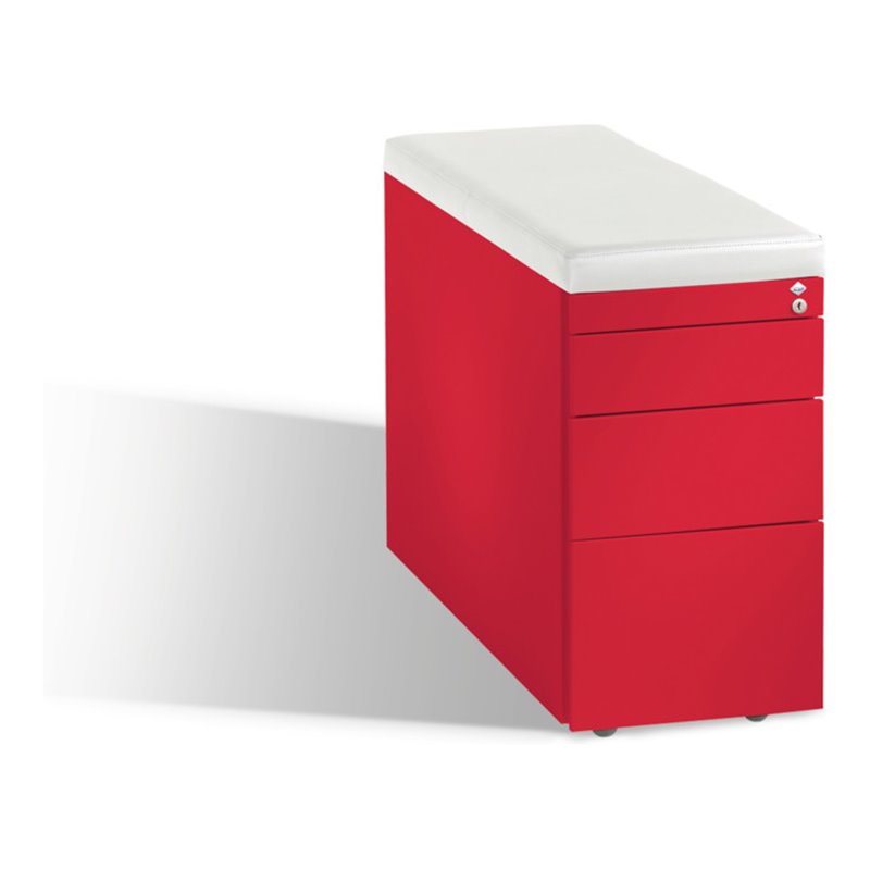 C+P Sitzcontainer Asisto Small M/2/3/4, H570xB330xT800mm Himbeerrot