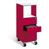 C+P Rollcontainer Asisto in Stehhöhe, H1150xB430xT600mm Himbeerrot